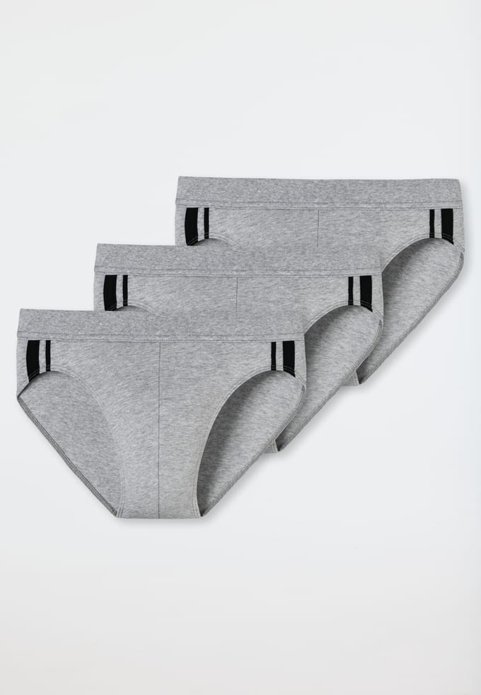Schiesser 3 PACK Rio Slip 95/5 Stretch - Heren Onderbroek - grijs