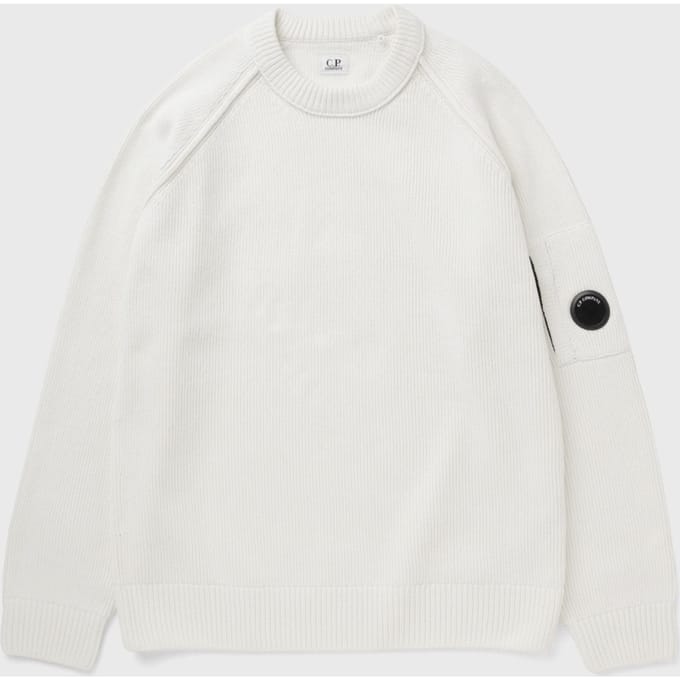 CHENILLE COTTON CREWNECK LENS SWEATER