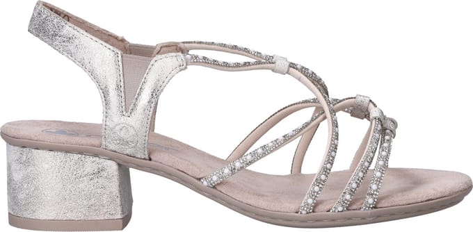 Rieker Sandalettes - Dames - Zilver - Maat:38