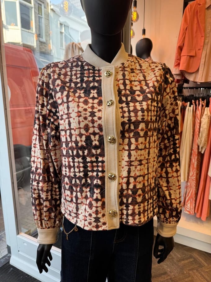 MI PIACE - Travel Jasje Batik Print 2535 Grape Appel kit - Maat : XL