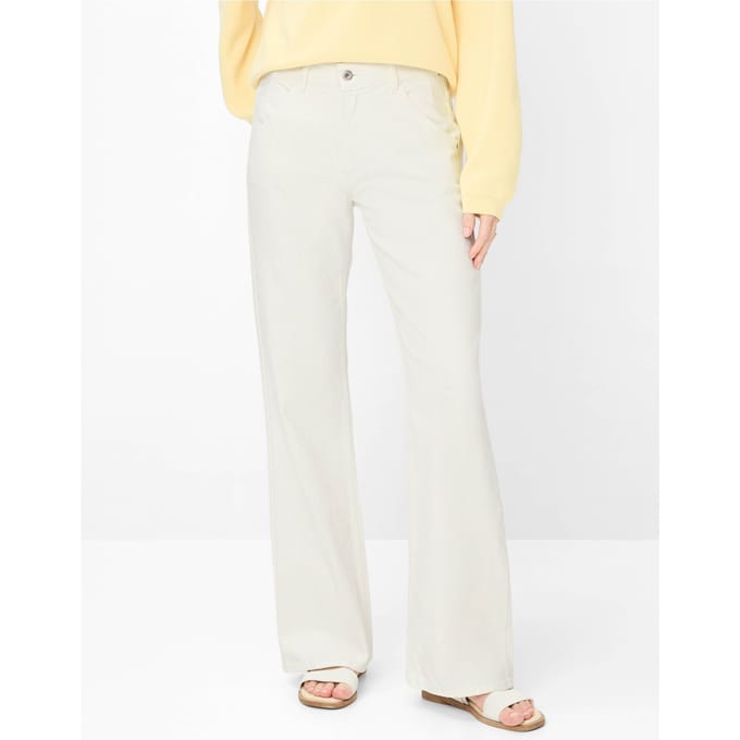 Brax Dames Palazzobroek  Style MAINE OFFWHITE, denim offwhite, maat 46