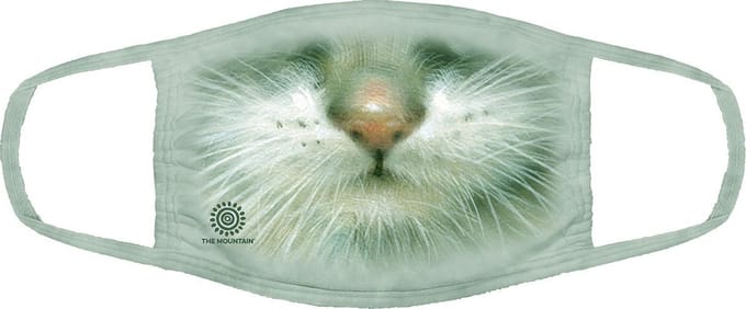 The Mountain Mondmasker Kat – Grey Kitten Face – 3-Laags Katoen – Herbruikbaar
