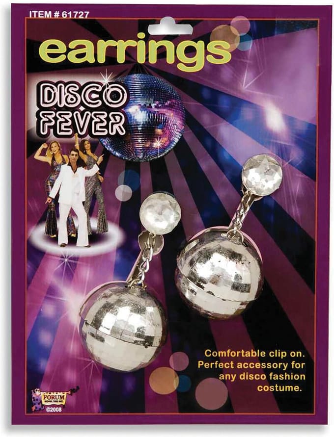 Discobollen oorbellen - spiegelbollen - disco - 70s - seventies thema sieraden - Carnaval