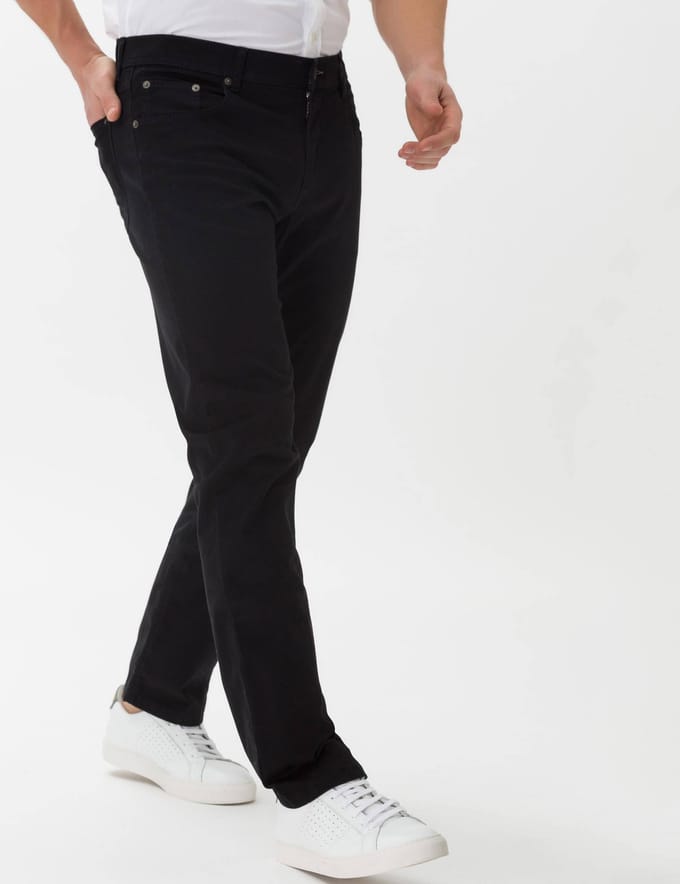 Brax Heren Broek  Style COOPER, denim perma zwart, maat 42/32