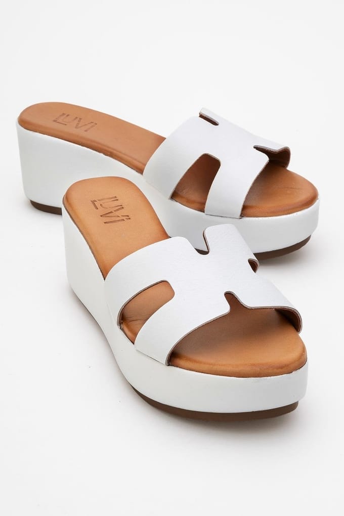Lia Leer Platform Sandaal (Women)