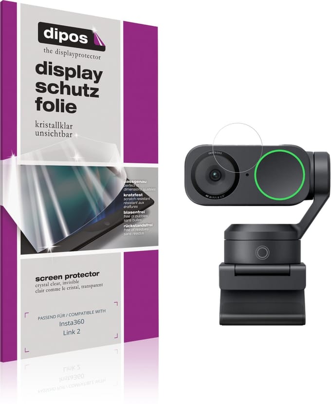dipos – 4x Beschermfolie geschikt voor Insta360 Link 2 | Krasbestendige & heldere Screenprotector Ultra-Thin