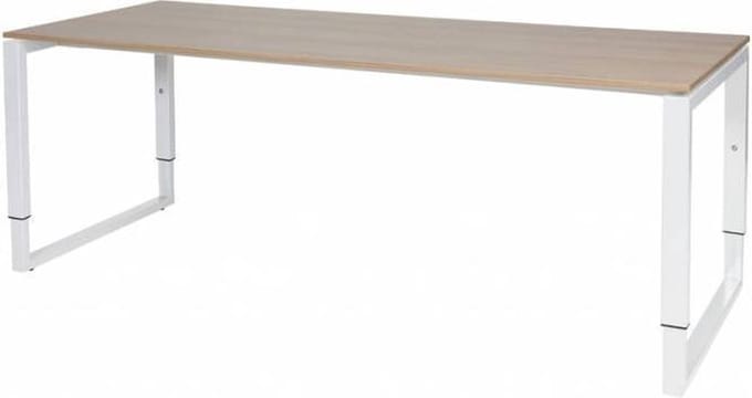Verstelbaar Bureau - Plus 200x80 Havana Kersen - wit frame
