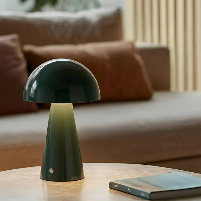 Lindby - LED tafellamp- met dimmer - 1licht - IJzer, polycarbonaat - H: 30 cm - groen - Inclusief lichtbron