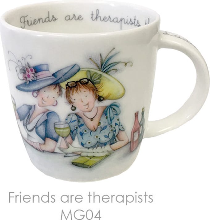 Mok 380 ml - Friends are therapists - Berni Parker