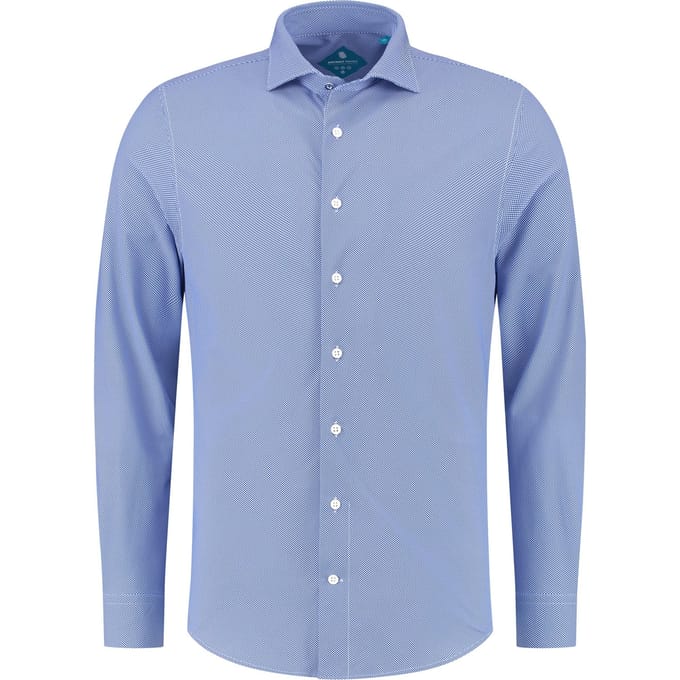 District Indigo Overhemd Performance Print M Blue (7.21.025.770 - 316)