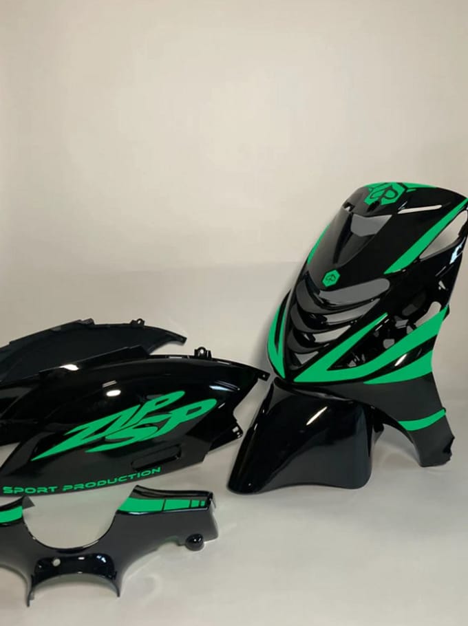 Piaggio Zip Stickerset - Sport Production - Groen