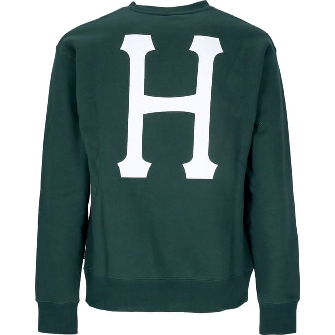 Essentials Classic H Crew herensweatshirt met ronde hals Bosgroen