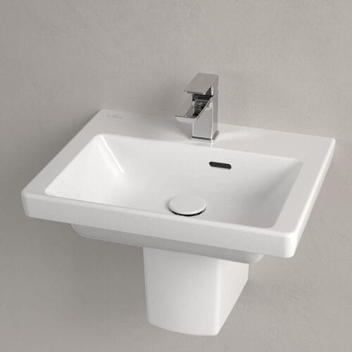 Villeroy & Boch Subway 3.0 wash hand basin 50 cm, with 1 tap hole, with overflow 43705001