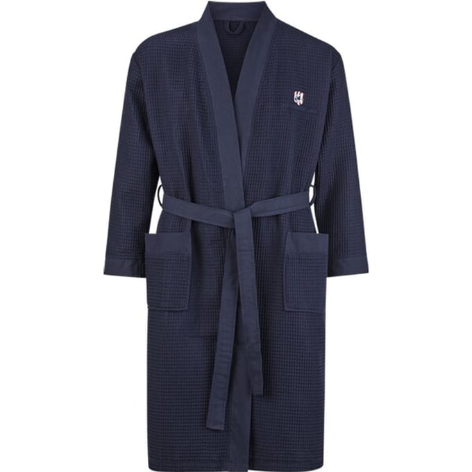 Jan Vanderstorm herren Badjas - 76/78 - donkerblauw - Plus Size