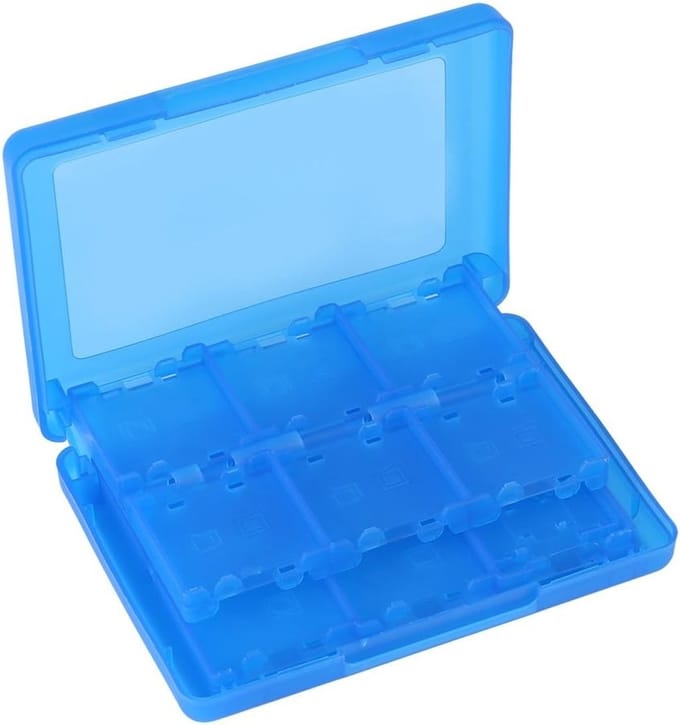 Video Game Memory Card Case - Opslagdoos voor 3DS, DSL, DSI en LL - Blauw, Modern Ontwerp, Duurzaam en Compact