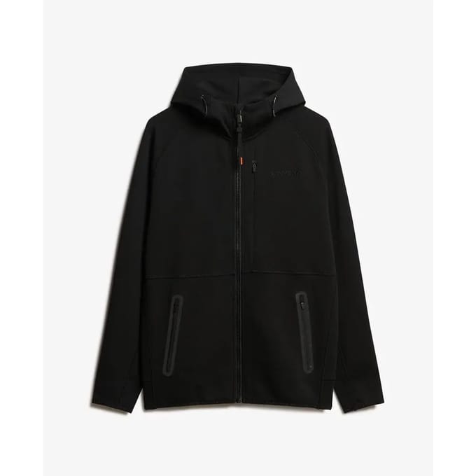 Superdry - Tech hoodie met logo, rits en losse pasvorm - Heren - Hoodies