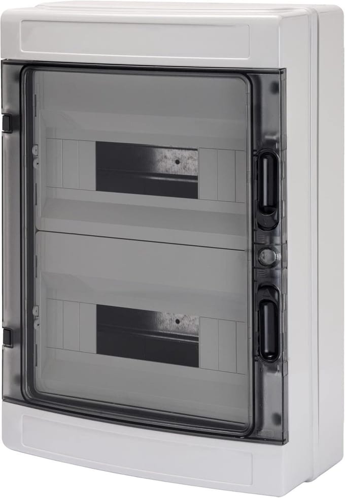 Centrale Stagno - Groepenkast Waterdicht - Elektrische Installatie - Gladde Wanden - 24 Modules - Grijs