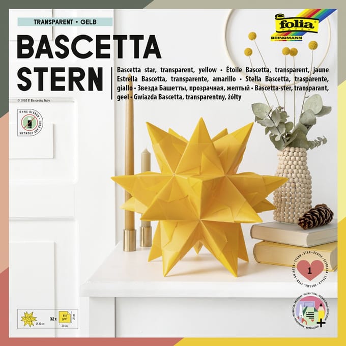 Folia vouwpapier Bascetta-ster, paars transparant