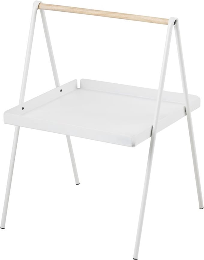 Slop-Sidetable - Wit Metaal/Hout