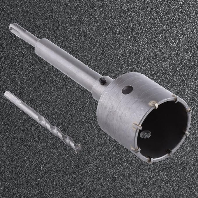 65mm Beton Boor Muur Gatenzaag Cutter Set Baksteen Cement Steen 200mm Schacht Met Sleutel
