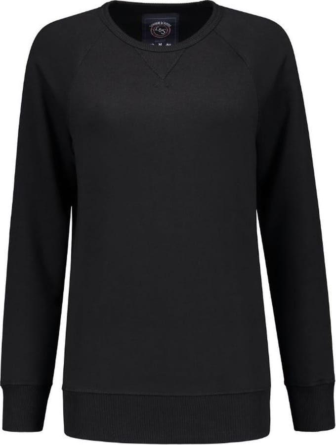 Lemon & Soda heavysweat raglan sweater voor dames zwart maat M