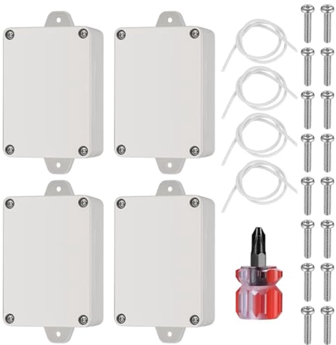 Waterdichte aansluitdoos voor buiten, IP65, 4 stuks, elektronische behuizing voor projecten