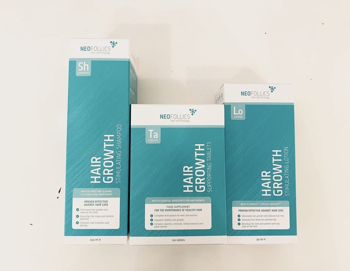 Neofollics - Matig Haarverlies Behandeling Pakket - Lotion + Shampoo + Tabletten