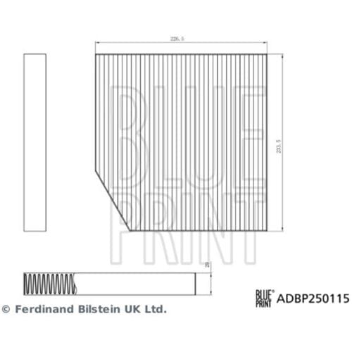Cabinefilter BLUE PRINT ADBP250115