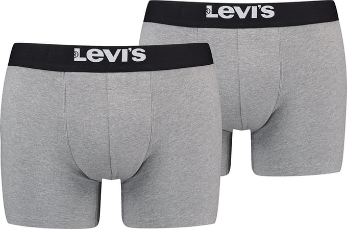 Levi's - 2-Pack - Boxershorts - Stretch Katoen - Heren - medium grijs - XL - 701222842