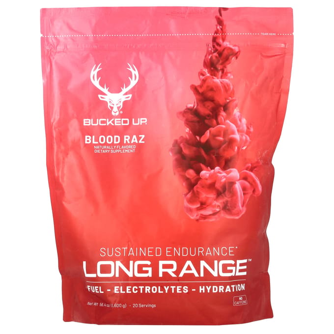 Bucked Up, Long Range, Blood Raz, 1 600 g (56,4 oz)