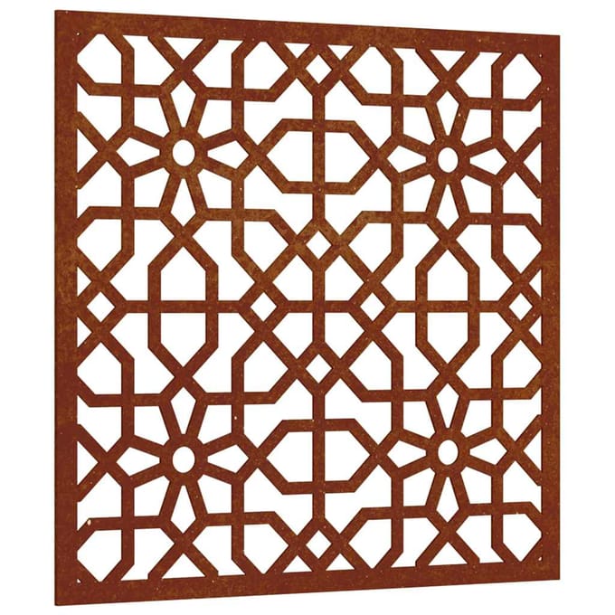 vidaXL - Wanddecoratie - tuin - Moors - ontwerp - 55x55 - cm - cortenstaal