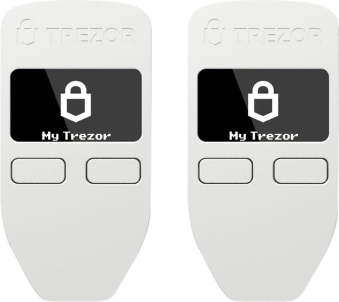 2x Trezor One - Voordeelbundel - Hardware Wallet - Wit