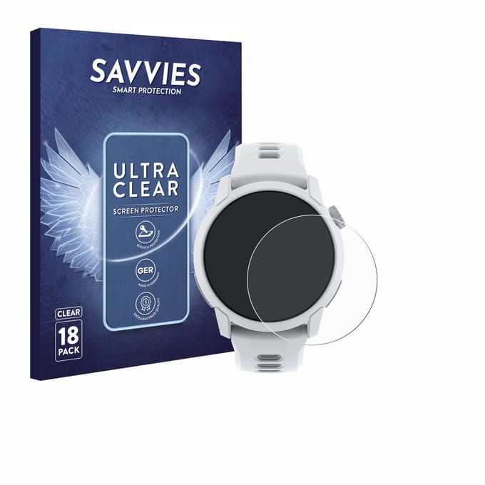 Savvies - Screenprotector voor Coros Pace 2/ 4 - Folie Beschermfolie transparant 18 Stuks