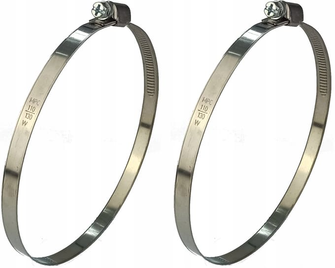 Slangklem 110-130mm, 9mm breed, 2 stuks, gegalvaniseerd staal