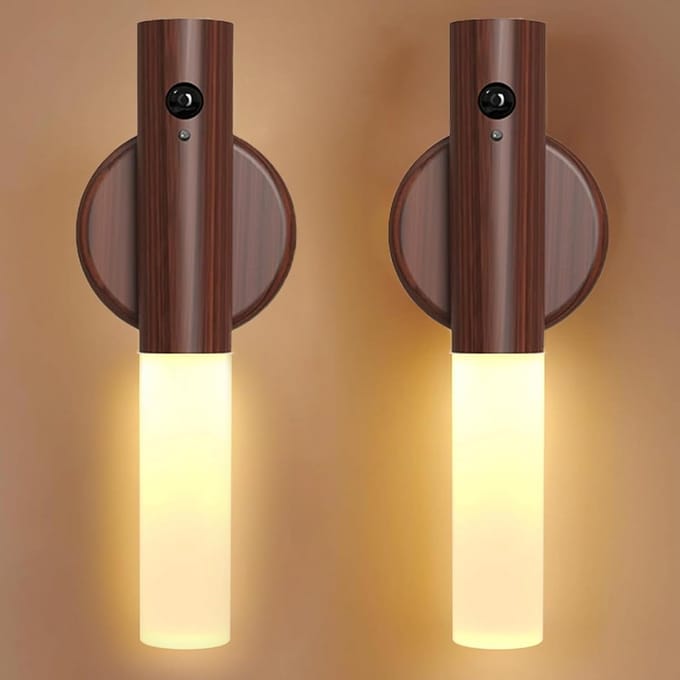 LED Wandlampen met Bewegingssensor - 2 Stuks voor Slaapkamer & Binnen