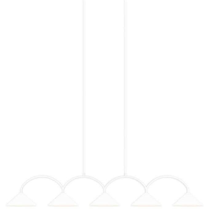 Globen Lighting hanglamp CURVE 5, wit, 5-lamps, 165 cm