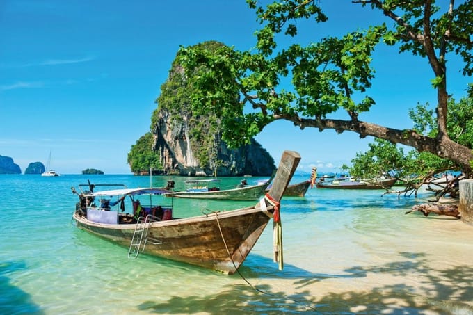 Fotobehang - Thailand Boat 375x250cm - Vliesbehang