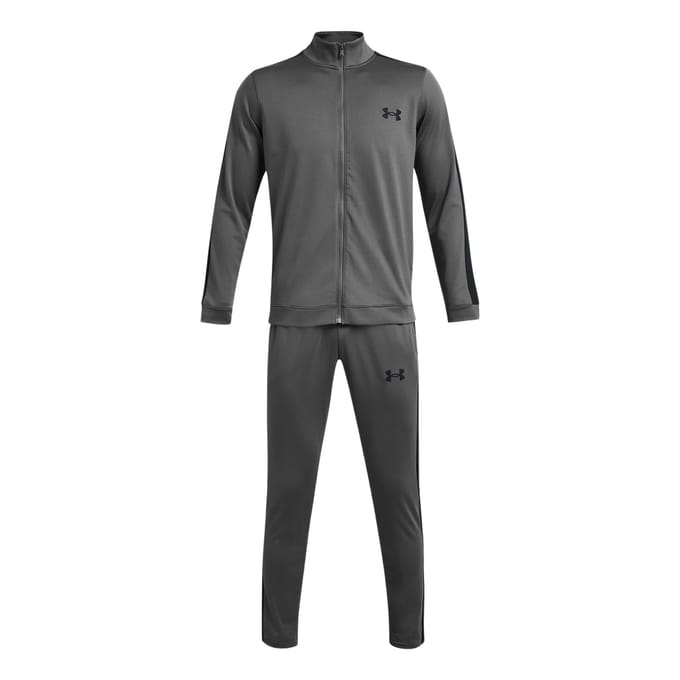 Under Armour UA Rival Knit Track Suit-GRY Heren Trainingspak - Castlerock - Zwart