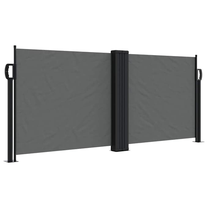 vidaXL - Windscherm - uittrekbaar - 100x600 - cm - antraciet