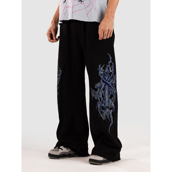 Affliction Toxic Wrath Wide Leg Joggingbroek zwart