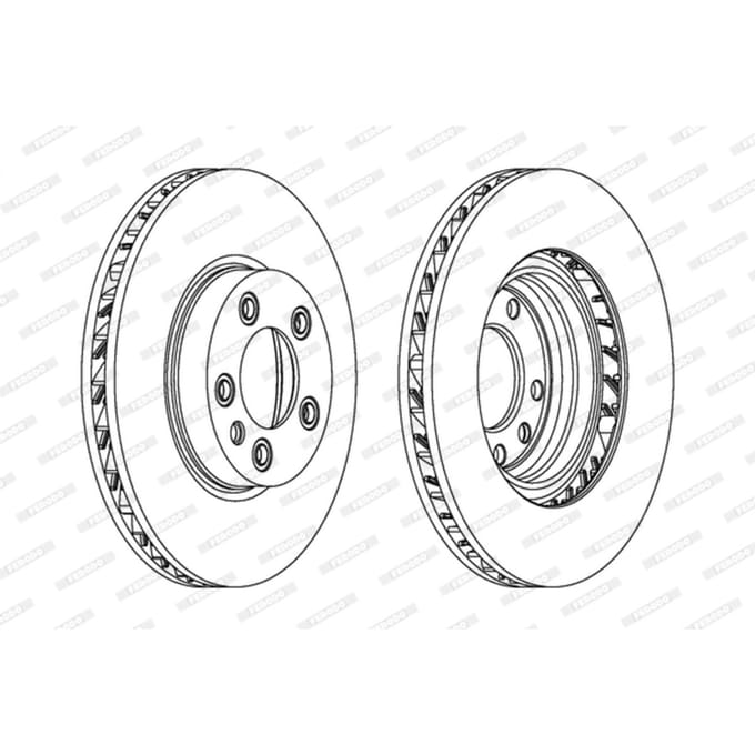 Remschijf FERODO DDF1591RC-1 voorkant, geventileerd, 1 Stuk