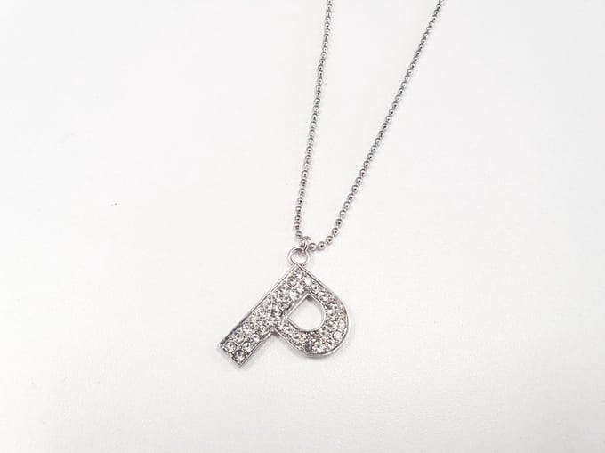Ketting Met Letter Diamand - P