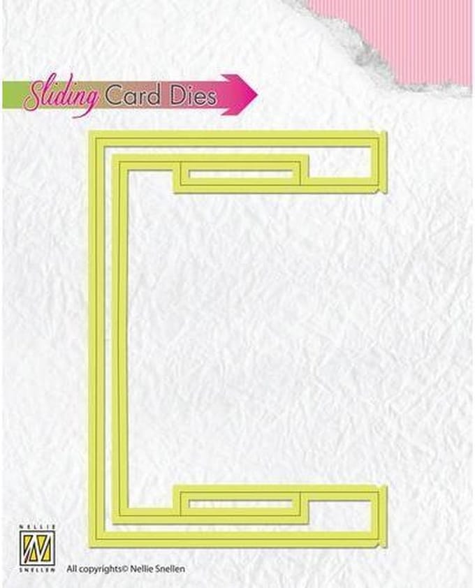 Nellies Choice Sliding card Mal - basis schuif icentimeter Top-part SCD003