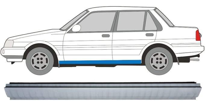 Reparatie dorpel voor Toyota Corolla E8 1983-1988 / Links
