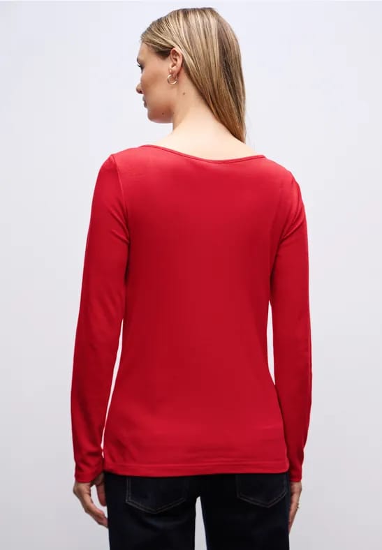 Basic shirt met lange mouwen
