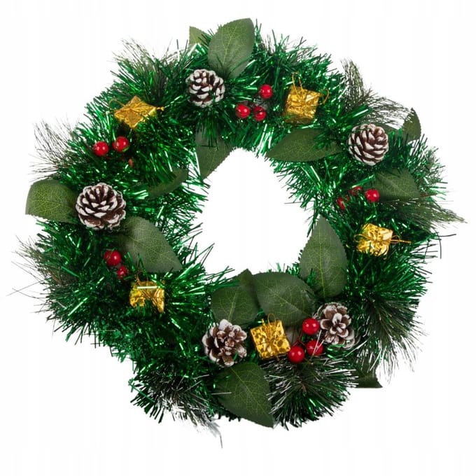 Link Star Serie - Kerstkrans - 30cm - Natuurlijke Dennenappels - Licht gewicht