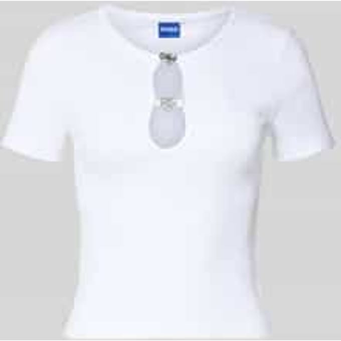 slim fit T-shirt van katoenmix model 'DIHEART_B'