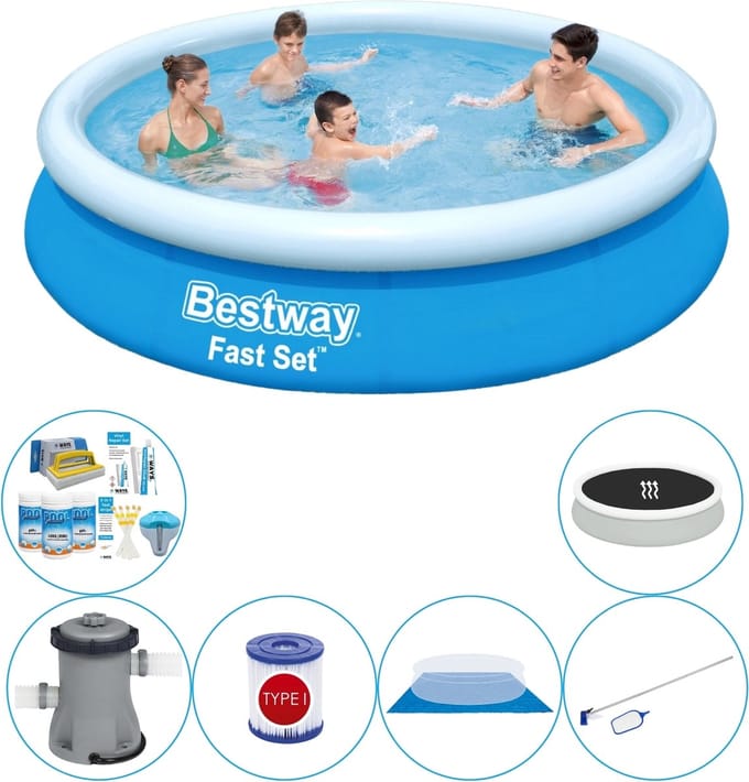 Fast Set Rond 366x76 cm - Zwembad Combinatie Set
