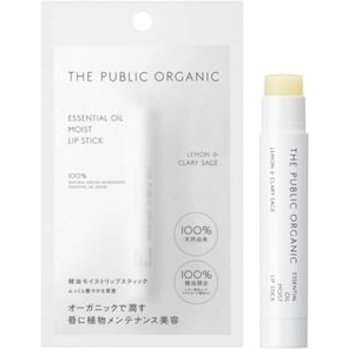 THE PUBLIC ORGANIC - Essential Oil Moist Lip Stick Lemon & Clary Sage