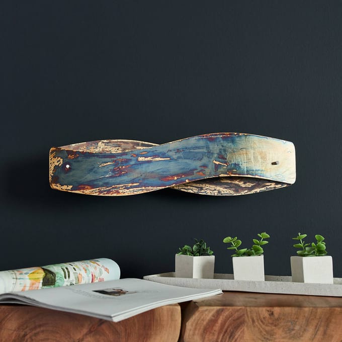 Quitani LED wandlamp Lian, geoxideerd, dimbaar